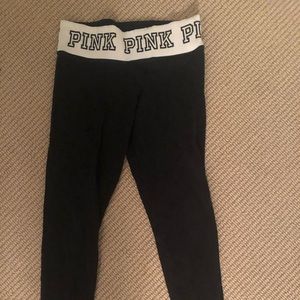 PINK Victoria’s Secret black yoga pants/leggings